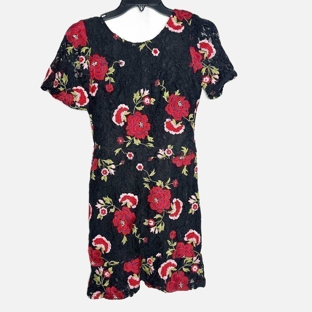 NWT Olivaceous Floral Embroidered Open Back Dress